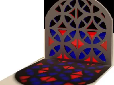 The Qamarias - stained glasses windows 3D Low-poly 3D model