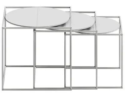 Roche Bobois G3 Square metal coffee table 3D model