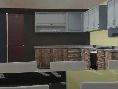 Modern double floor mansion Free low-poly 3D model