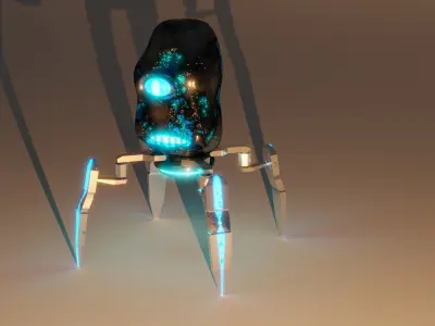 Bio Robot Low-poly 3D model