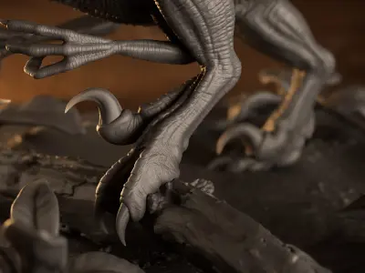 jurassic park velociraptor 3D Print Model 3D print model