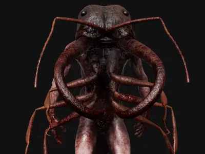 Sci-fi Cyber Victim 5 Low-poly 3D model