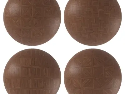 Parquet - Laminate - Wooden floor 4 in 1 3D model