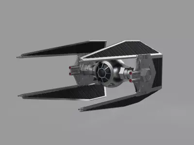 Interceptor Tie Fighter 3D print model