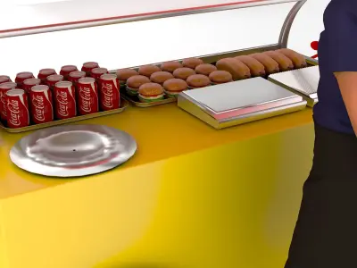 Street Food 4K 3D model