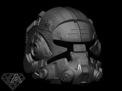 TitanFall 2 Pilot Sci fi custom helmet 3D print model