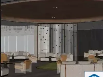 Sales office lobby interior decoration 3D model