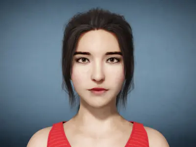 Original Track and Field athletes 3D model