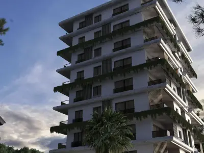 Modern  Apartment  White Facade 3d Scene 3D model