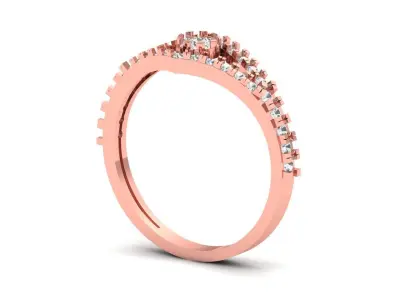 Solitaire Wedding Engagement Women Rings Split Shank Ring 3D print model