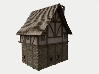 Medieval House  Low-poly 3D model