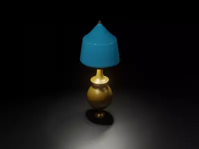 Blue Lamp Free 3D model