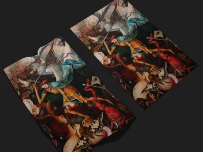 Fall of the Rebel Angels Version Three Bruegel the Elder Low-poly 3D model