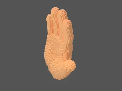 Voxel Style Hand v1 003 3D model