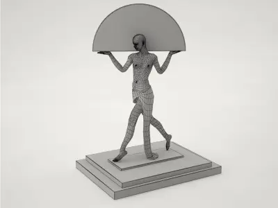 Pro - Standing Woman Lamp 3D model