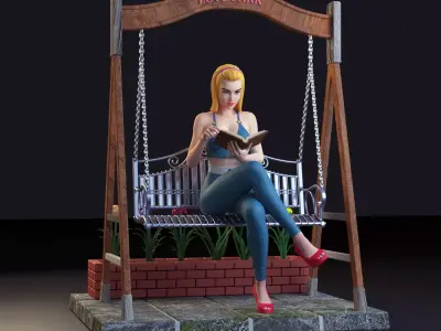 The Love Park Reader The Swing Date Diorama SFW and NSFW 3D print model