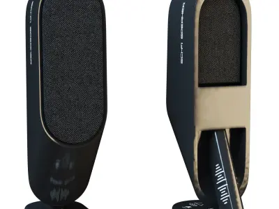 Sci-Fi Speakers Low-poly 3D model