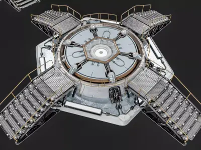 Sci Fi Teleporter 2 Low-poly 3D model