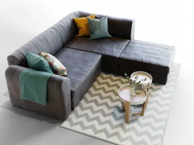 Sofa Livingroom Set 3D model