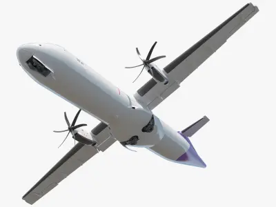  Regional Cargo Aircraft with Twin Turboprops Rigged for Cinema 4D 