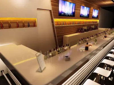 Modern Sports bar Counter 3D model
