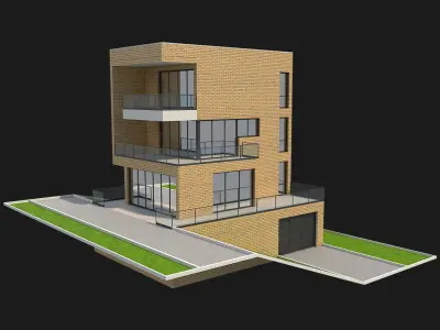 Brick House 8 3D model