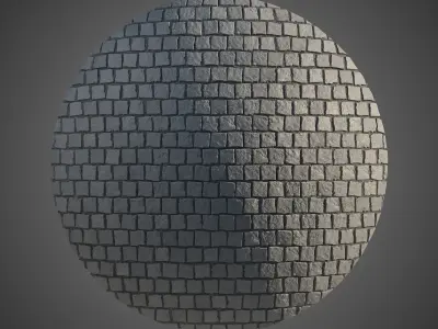 8K Large Area Cobblestone 03 - 3 Variatons Texture