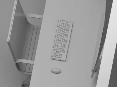 ISOMETRIC FREELANCER STUDIO  Low-poly 3D model