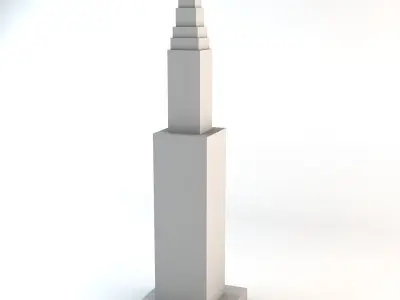 Lowpoly Minimalistic Buildings Pack Low-poly 3D model