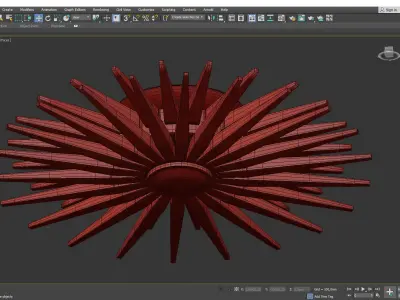 Quincy Semi Flushmount Low-poly 3D model