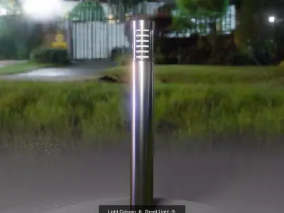 Low-Poly Light Columns Basic Version Package