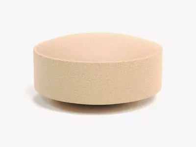 Pill  V2 - Beige Round Medical Tablet  3D model