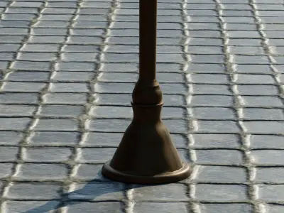 Street light Low-poly 3D model