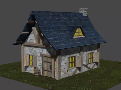 Medieval hut 3D model order