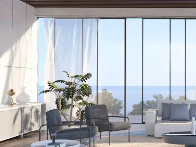 modern cool livingroom 3D model