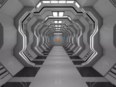 Sci Fi Corridor  3D model 67