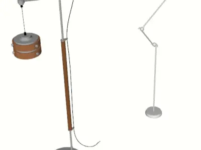 Modern Duo Floor Lamps 3D model