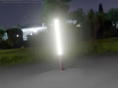 Dark Red Light-Column -28- Street-Light 9 Low-poly 3D model