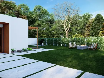  3D Exterior Scene 3D model design garden and landscape 3D model 5