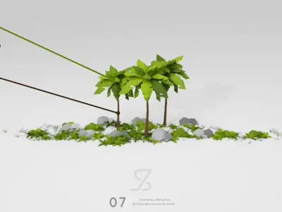 Palm Tree Free low-poly 3D model