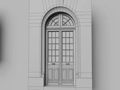 Elegant Collection of European Doors Low-poly 3D model