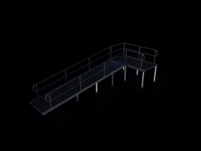 Wheelchair ramp 3 3D model