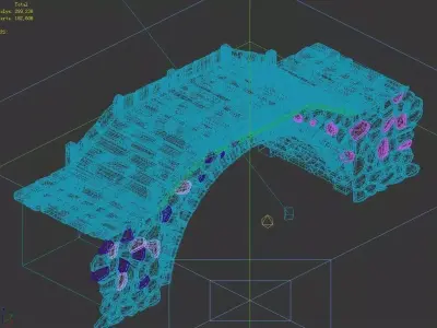 Peach Blossom Island - Stone Bridge 101 3D model