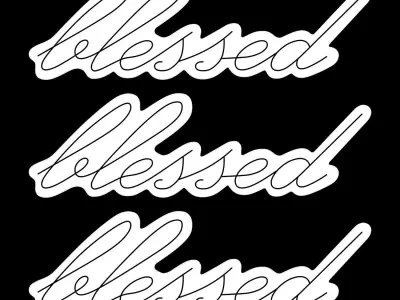 Blessed Neon Sign 3D model