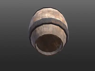 Medieval Barrel  Free low-poly 3D model