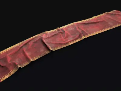 Old Carpet 2 Low-poly 3D model