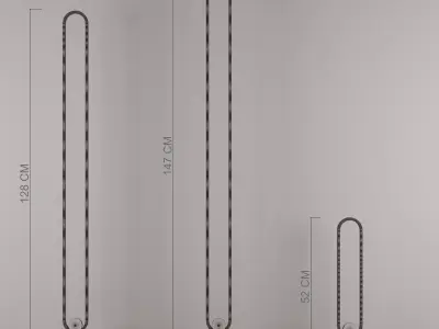 Nordic Minimalist LED Floor Lamp 3D model