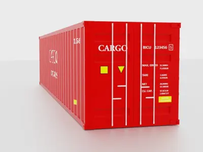 40ft Intermodal Container 3D model