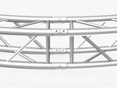 Circle Square Truss - Full diameter 400cm 3D model