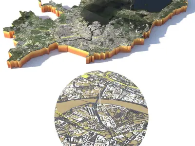 Saint Petersburg City in Russia 3D model
